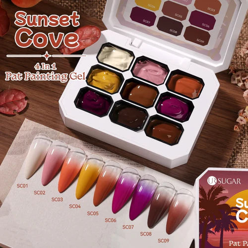 UR SUGAR 9 Colors Gradient Painting Gel Nail Art Gradient Color DIY