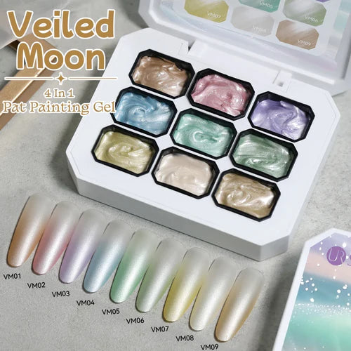 UR SUGAR 9 Colors Gradient Painting Gel Nail Art Gradient Color DIY