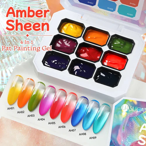 UR SUGAR 9 Colors Gradient Painting Gel Nail Art Gradient Color DIY