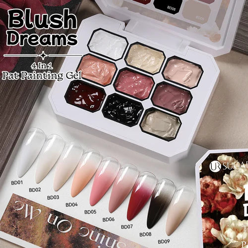 UR SUGAR 9 Colors Gradient Painting Gel Nail Art Gradient Color DIY