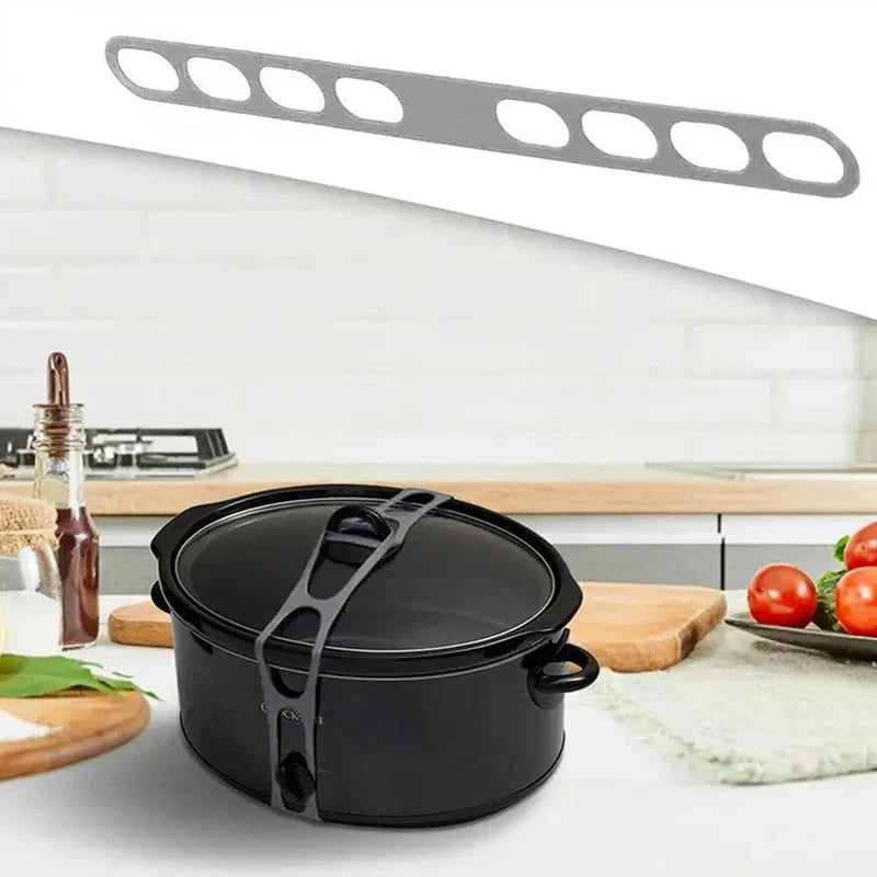 54cm Reusable Lid Strap Silicone Elastic Band Universal Pot Lid Holder for Lunch Box Strap Elastic Band Outdoor Tableware Tool