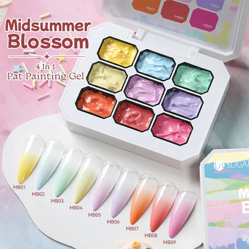 UR SUGAR 9 Colors Gradient Painting Gel Nail Art Gradient Color DIY